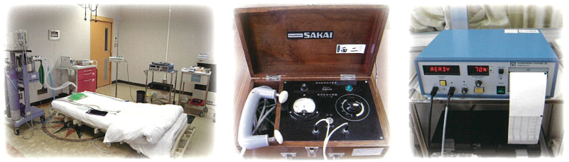 図1 ECT治療環境と治療機器（写真提供：肥前精神医療センター）